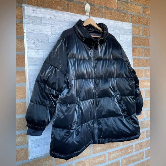 Arctic expedition liquid shine puffer coat with stand collar 2 X - Picture 2 of 15